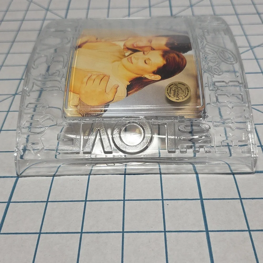 Cristal d' Arques Crystal Petals 24% Crystal Photo Frame, LOVE, 8.5‎ X 6.5 NIB